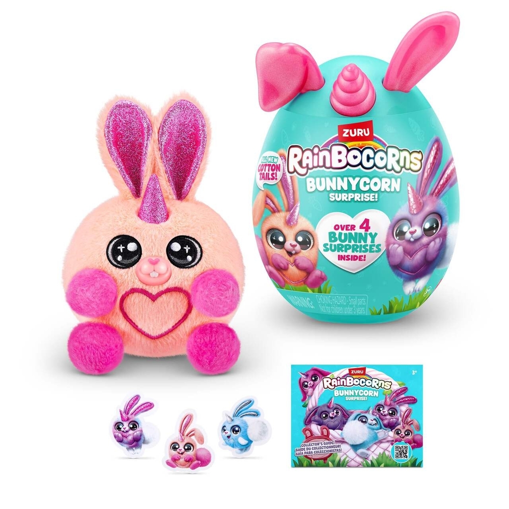 Zuru Rainbocorns Pink Bunnycorn Surprise Collectible Toy, Series 2, Fluffy Plush